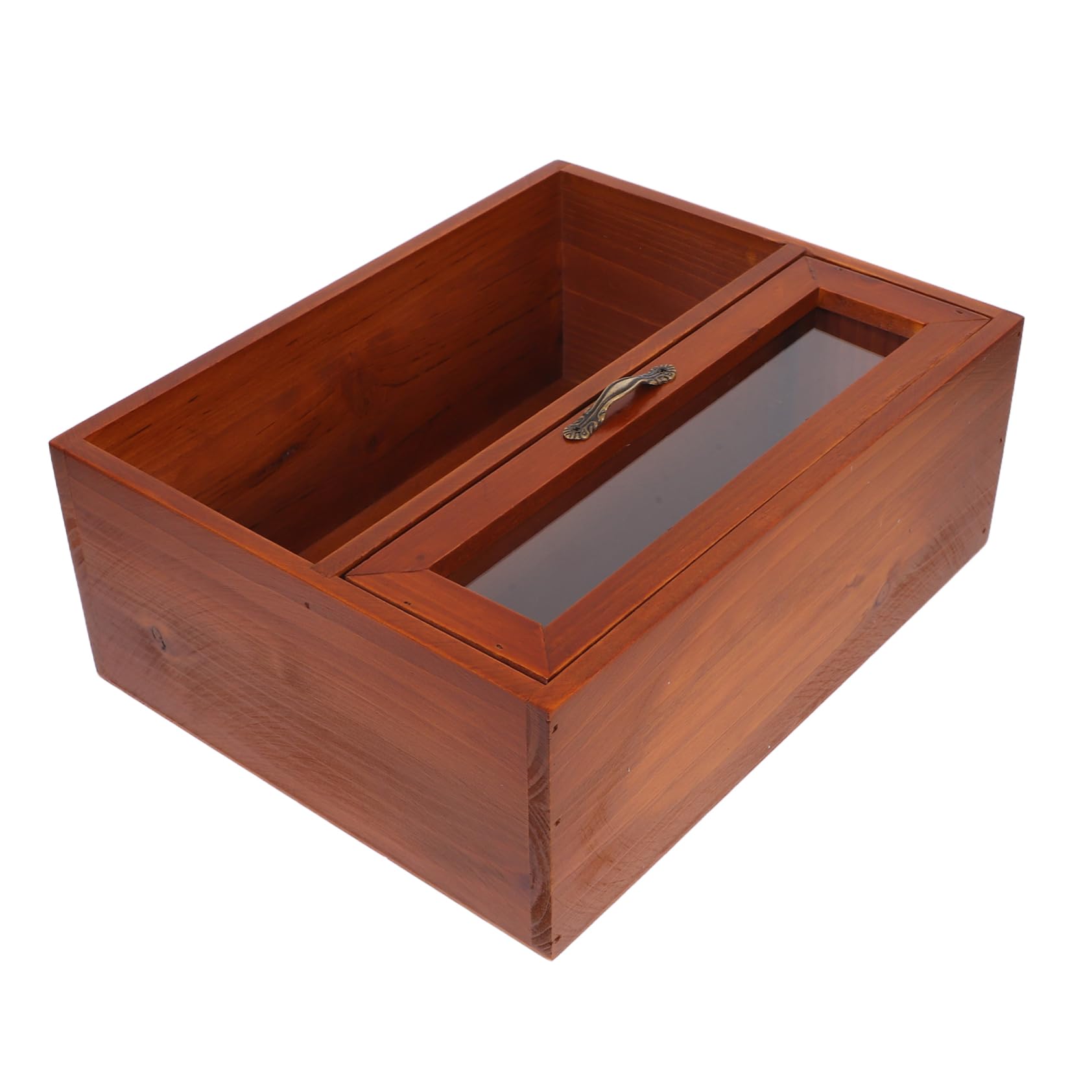 SHINEOFI Freistehende Holz Aufbewahrungsbox Vintage mit Schublade Kosmetik und Teebecher Organizer für Küche und Badezimmer Retro Aufbewahrungskorb mit Regal