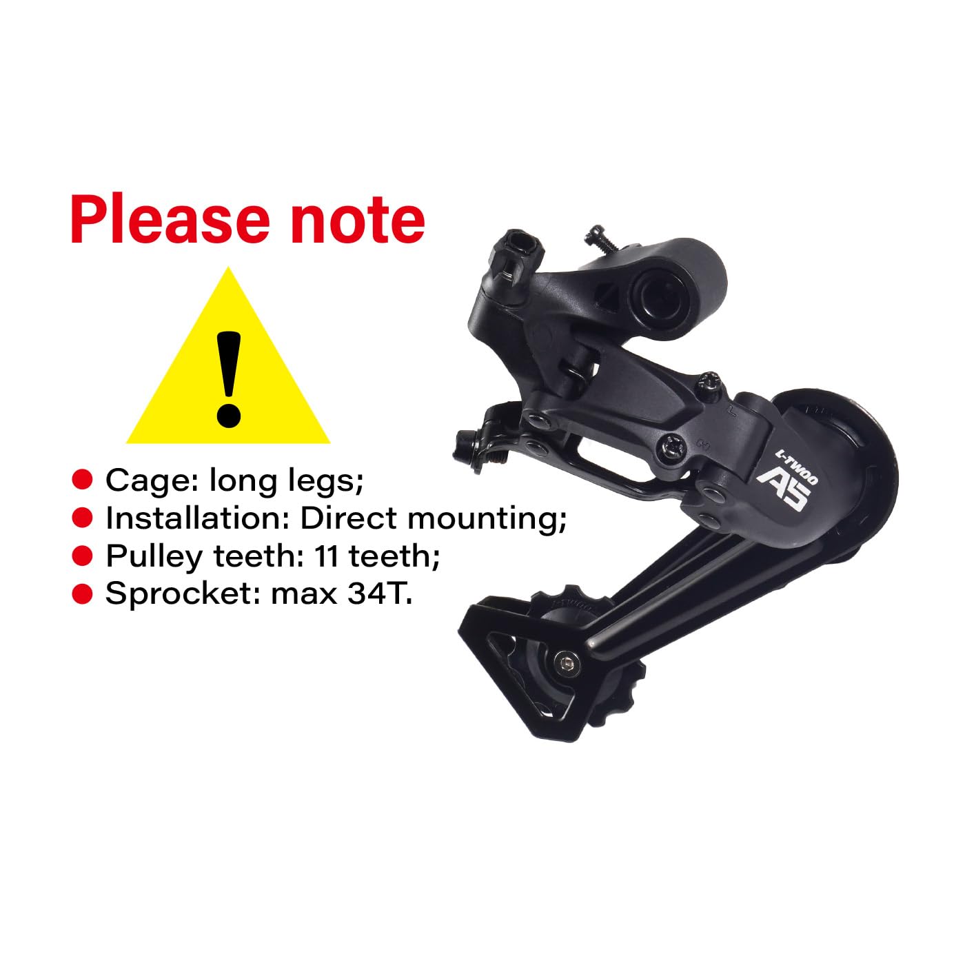Deragliatore posteriore CNC 9 velocità Direct Mount/Hanger Mount per Shimano/sram