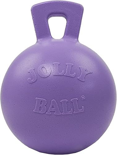 Miniatura 5 de Jolly Pets Tug-n-Toss - Pelota de masticar resistente con mango, 6 pulgadas Azul,Azul (Arándano),Púrpura claro,Naranja,Púrpura,Rojo