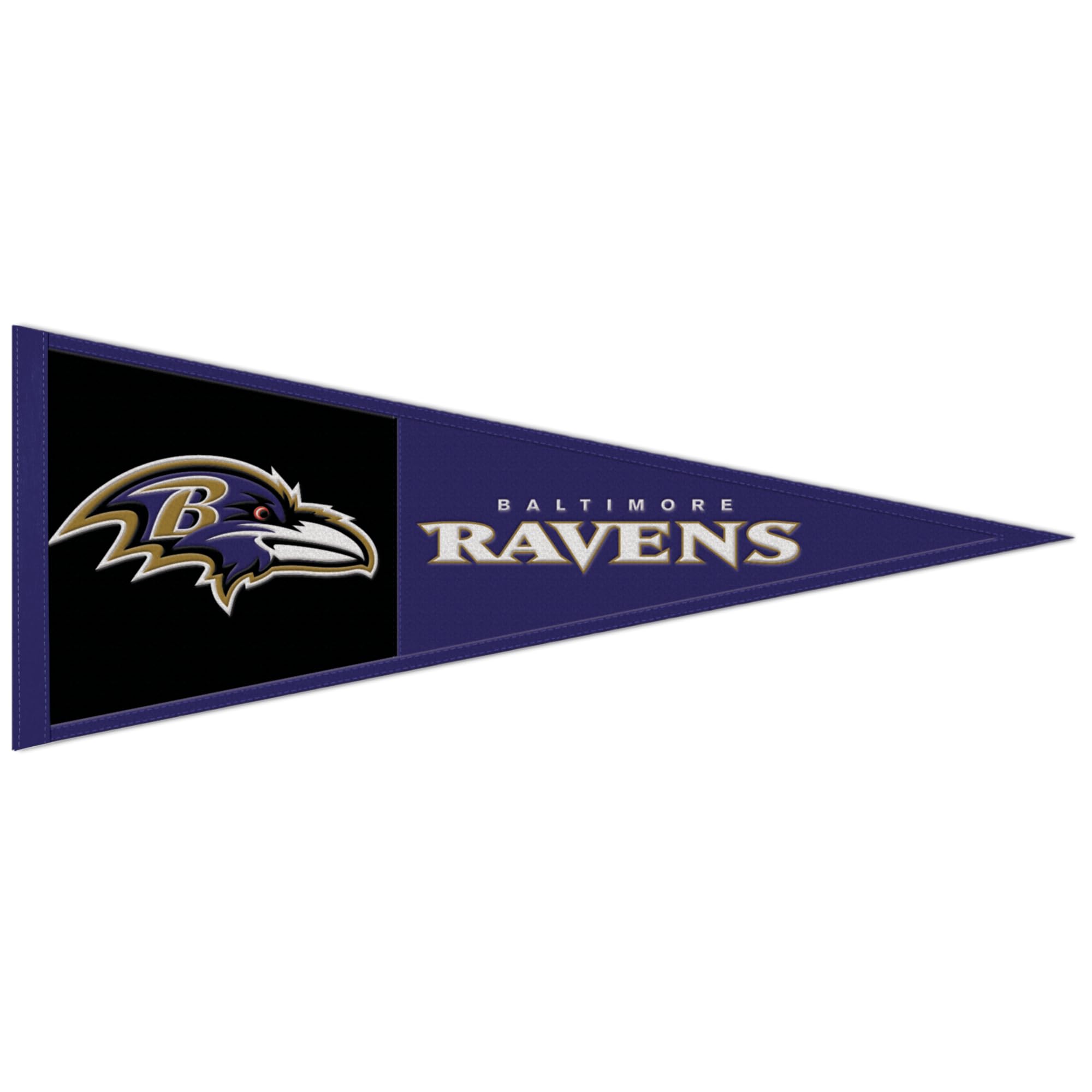 WinCraft Baltimore Ravens 13" x 32" Wool Primary Logo Pennant