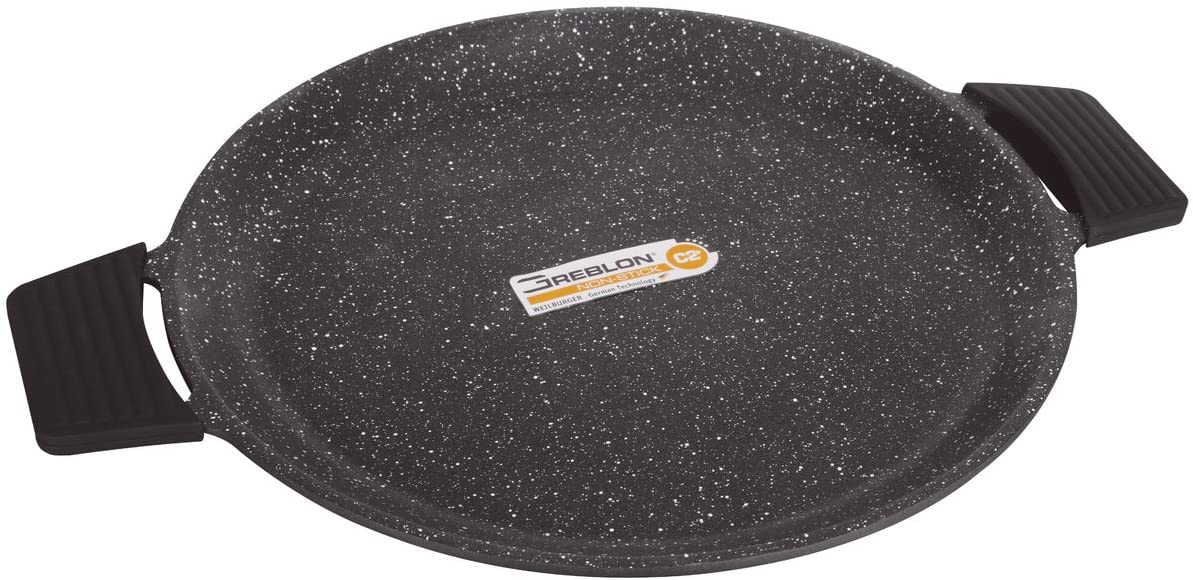 Klaus 32cm Flat Frying Pan with Removable Handles, Suitable for All Heat Sources Including Induction, Black - Image 2
