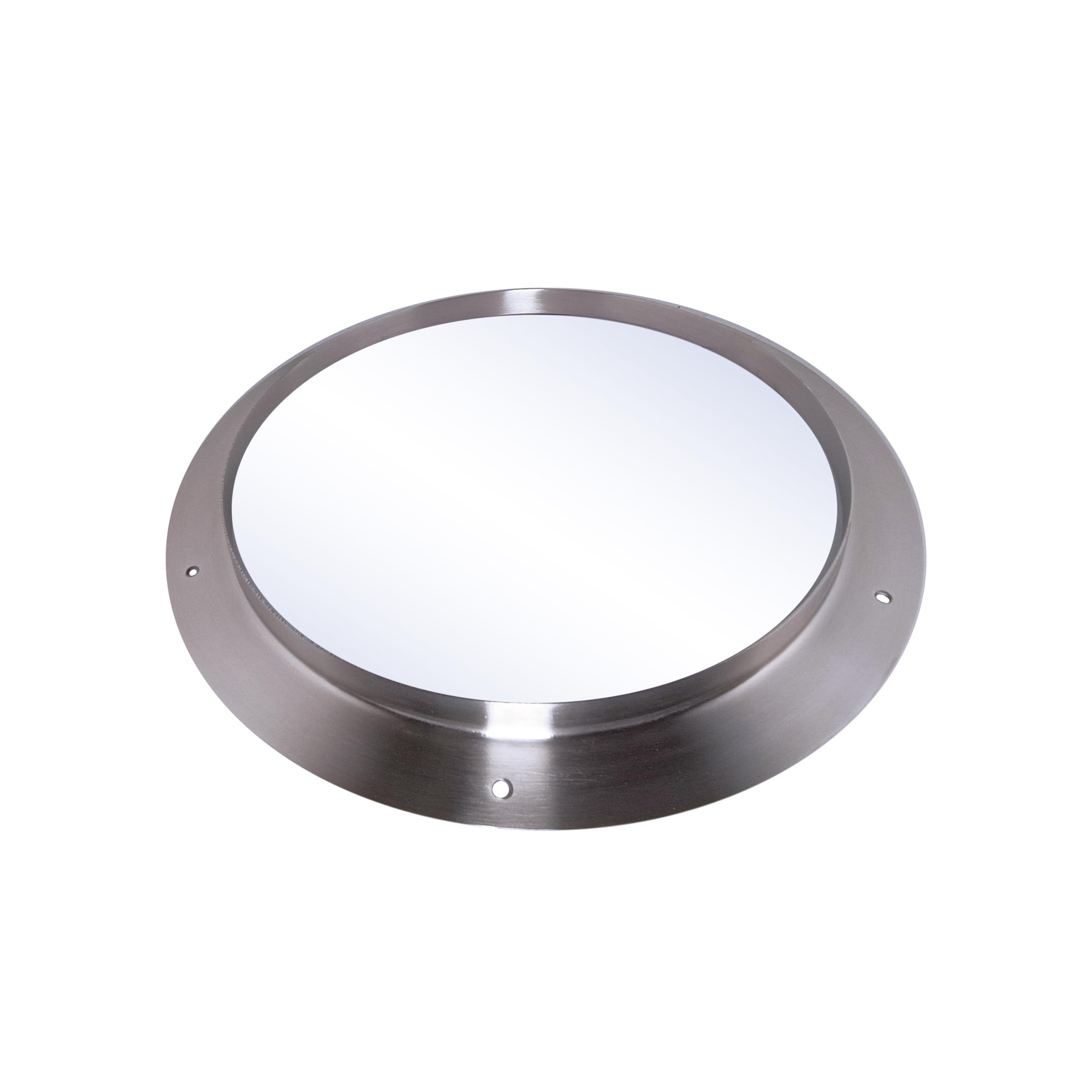 Ojo de Buey para Puertas con Cristal | 350 mm | Perfil de Aluminio Acabado INOX | Diseño Moderno y Resistente