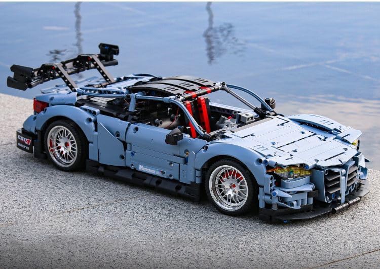 Miniatura 2 de Lemess Kit de construcción de coches deportivos para BMW M4, 1 10 Technics Speed Racing modelo de exhibición de coches, 2280 piezas, juguete de