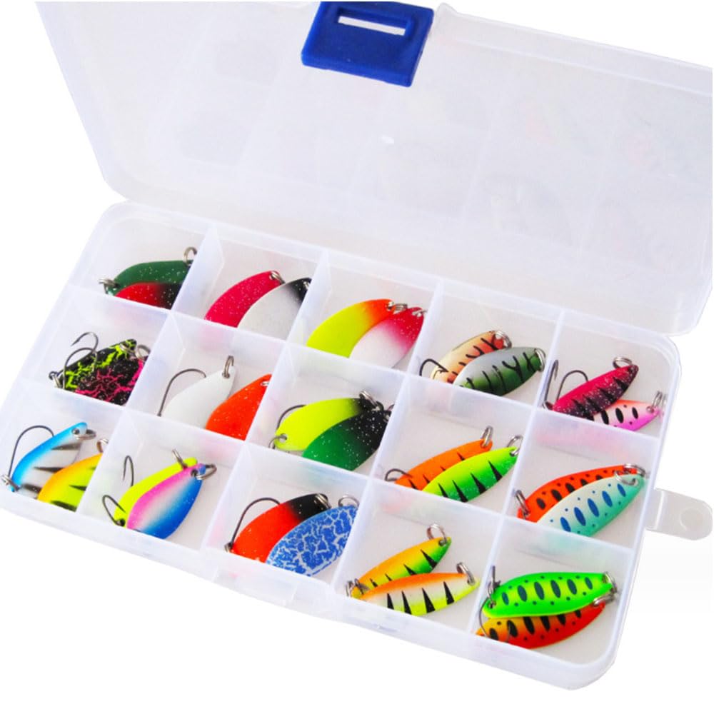 FUNANASUS Angelköder Set 5 Stück - Spinner Blinker Für Forelle Barsch Hecht