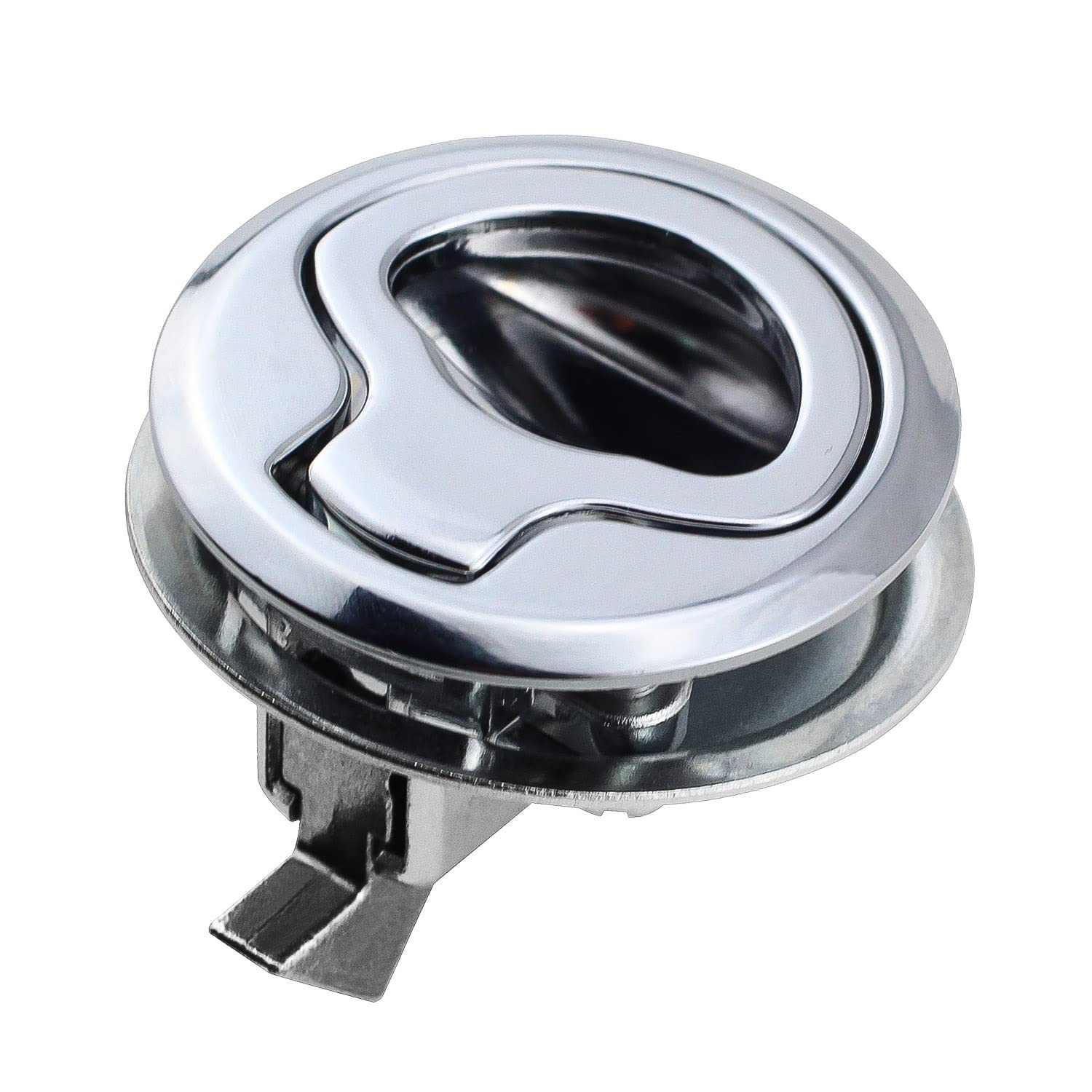 Prmape Silver Stainless Steel Flush Pull Hatch Latch Slam Latch, Boat Hatch Lockflush Pull Latch For Rv Marine Boat Rv 1.5 Inch