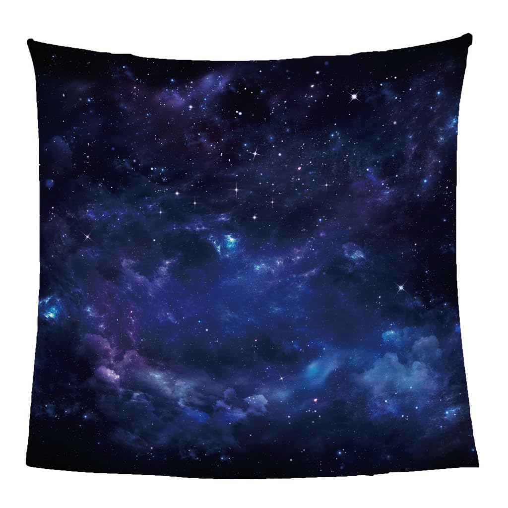 Manta De Franela De Microfibra 180X220Cm Manta De Felpa Suave para Sofá Cama 3D Cielo Estrellado Azul Impresión Patrón Manta Polar Invierno Gruesa Y Esponjosa Caliente Transpirable