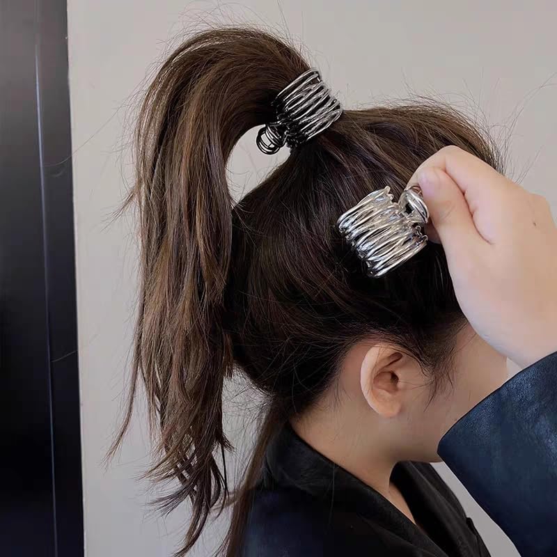 Miniatura 4 de mdgfge Pinzas de metal para el cabello, pasadores pequeños de tiburón, hebilla de cola de caballo, pinza para el pelo, antideslizante, soporte para