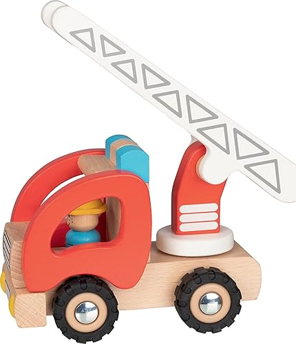 Goki - Vehículos de control remoto de camiones de bomberos de escalera, color (rojo) (55789)