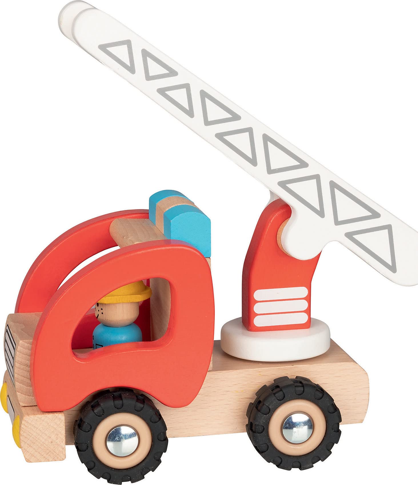 Goki - Camion de Pompiers d'escalier Véhicules télécommandés, Couleur (Rouge) (55789)