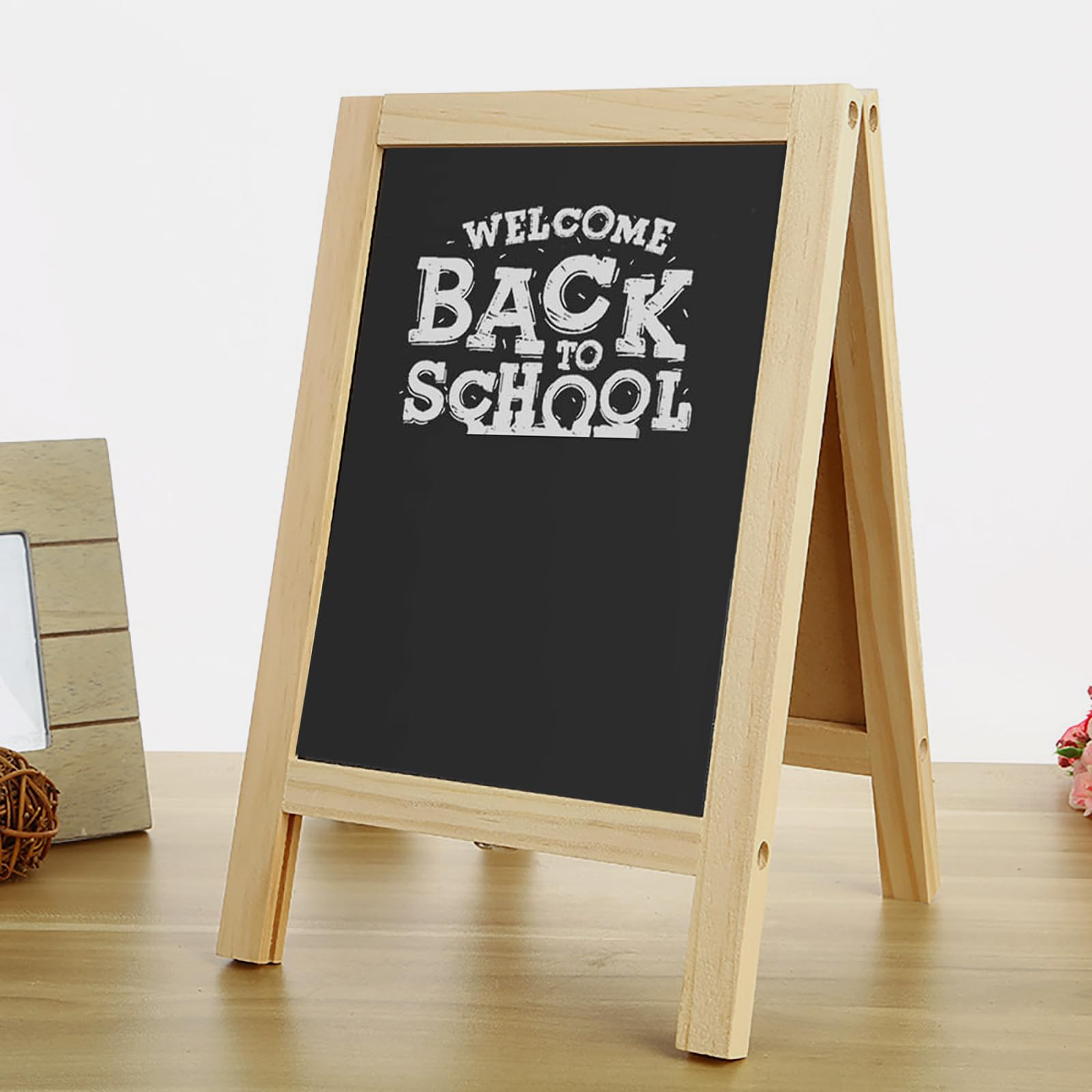 Retro Kreidetafel 48x27cm - Wiederverwendbare Tafel Mit Juteseil Zum Aufhängen