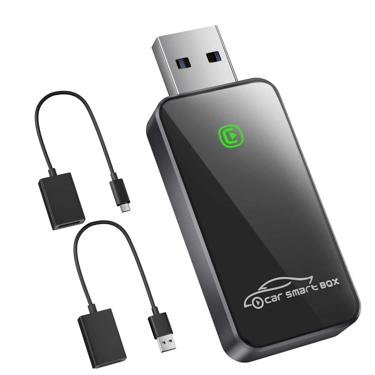 SALCAR Adattatore wireless CarPlay per iPhone – 2025 Aggiornamento | Wireless CarPlay USB Dongle per auto | Stabile e senza interruzioni | Compatibile con iOS 10+ e veicoli con CarPlay di fabbrica