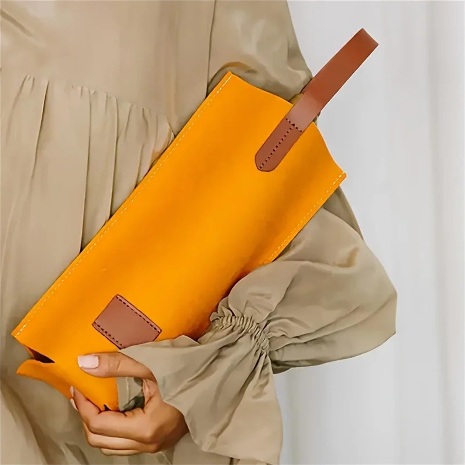 Borsa Per Bottiglia Di Vino Felt Single Bottle Wine Tote Carrier