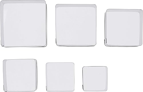 Miniatura 2 de Ateco 5205 moldes con bordes acanalados con diseño de pelota de fútbol americano en tamaños graduados Cuadrado Square