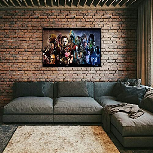 Kaixuanart Horror Canvas Poster Movies Home Wall Art Decor Prints Painting Posters Frame Picture For Room Decoracion (12"X18"Framed, Horror-3) #TOP1