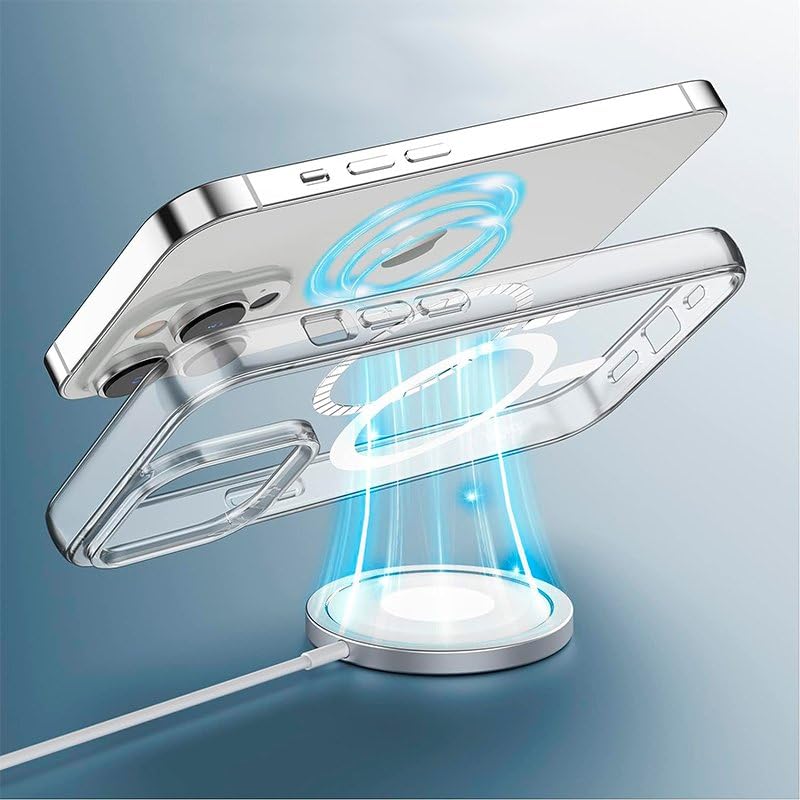 Carcasa Cool para iPhone 16e y 17e magnética transparente antiamarilleo 3