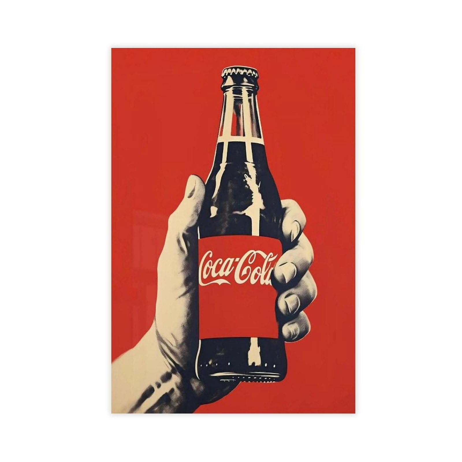 Oahfdf Vintage Coca-Cola Red Canvas Poster Bedroom Decor Landscape Office Room Decor Gift 12X18inch(30X45cm)