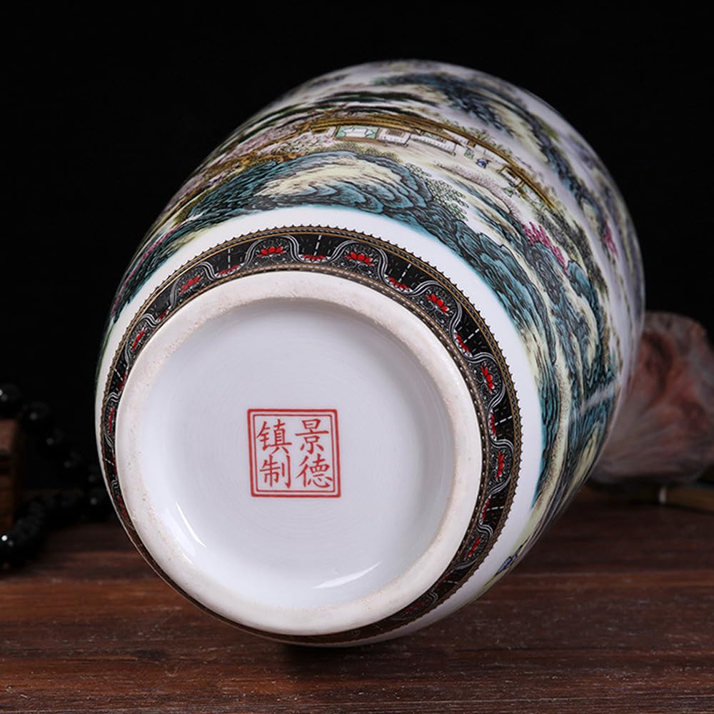 Amazon.co.jp: KOMFGT ブルー&ホワイト 磁器花瓶 アンティーク花瓶 青