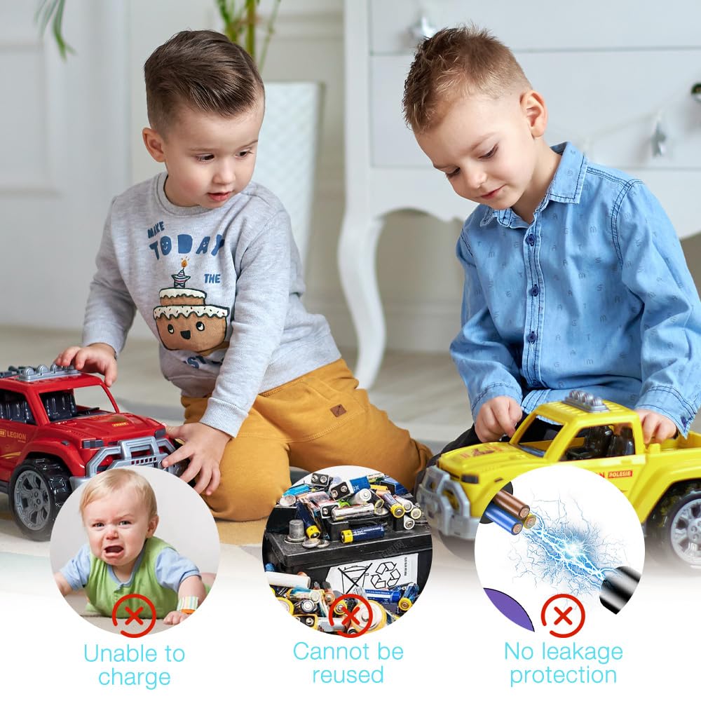 Akumulator litowo-jonowy 3,7 V 800 mAh, 6 sztuk akumulatorów litowych Lon ze złączami SM-2P i ładowarką USB, 14500 RC akumulatory do samochodów RC, czołgów, wózków spacerowych, łodzi