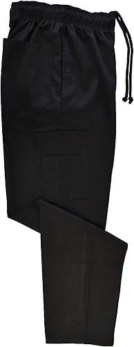 Miniatura 6 de Natural Uniforms Pantalones cargo de chef clásicos de 6 bolsillos con paquete múltiple disponibles