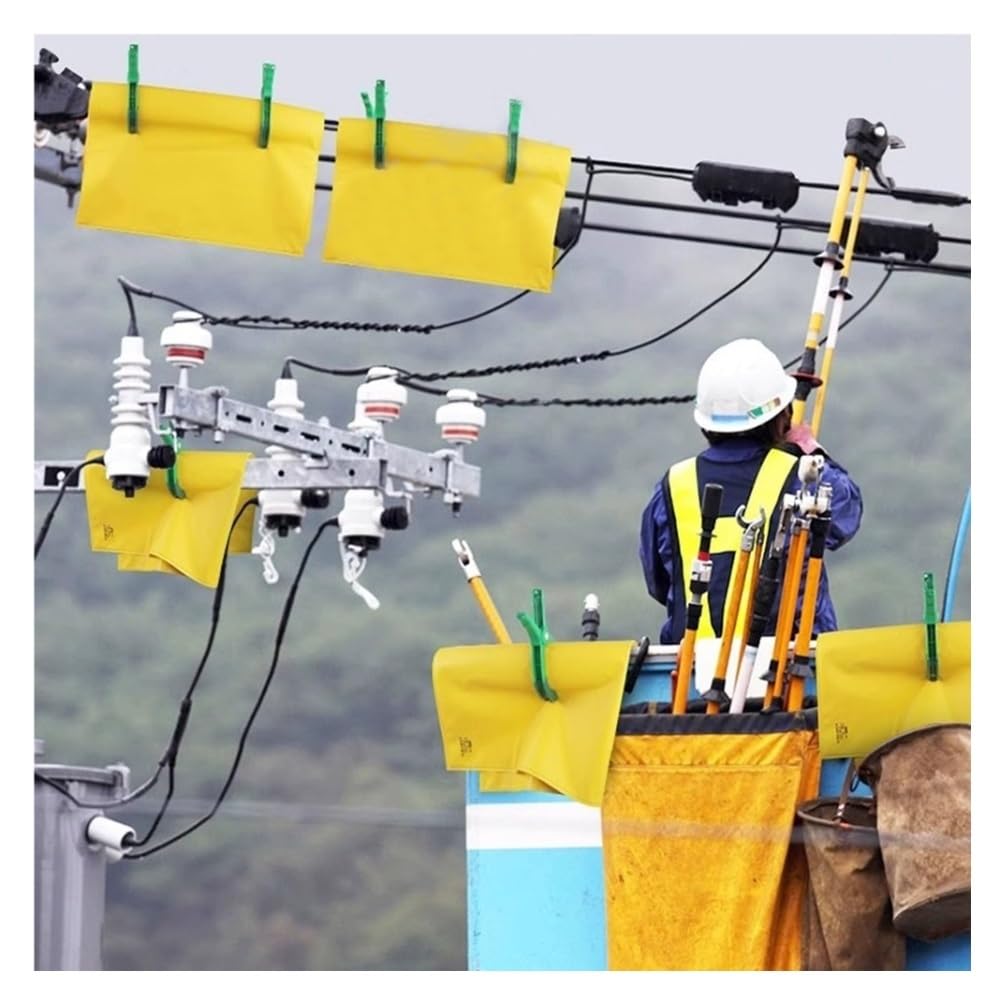 Rygcrud Tapis De Sécurité pour Électricien, Protection Haute Tension 0,4/10 KV, Couverture Isolante en Résine, EPI(Yellow/10kv,100x100cm)