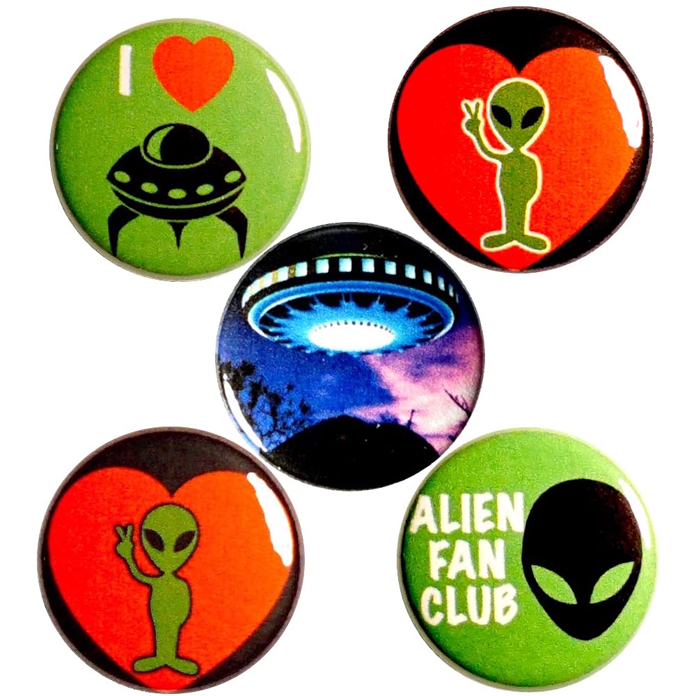 Alien Pins for Backpacks Buttons Set of Backpack Pins I