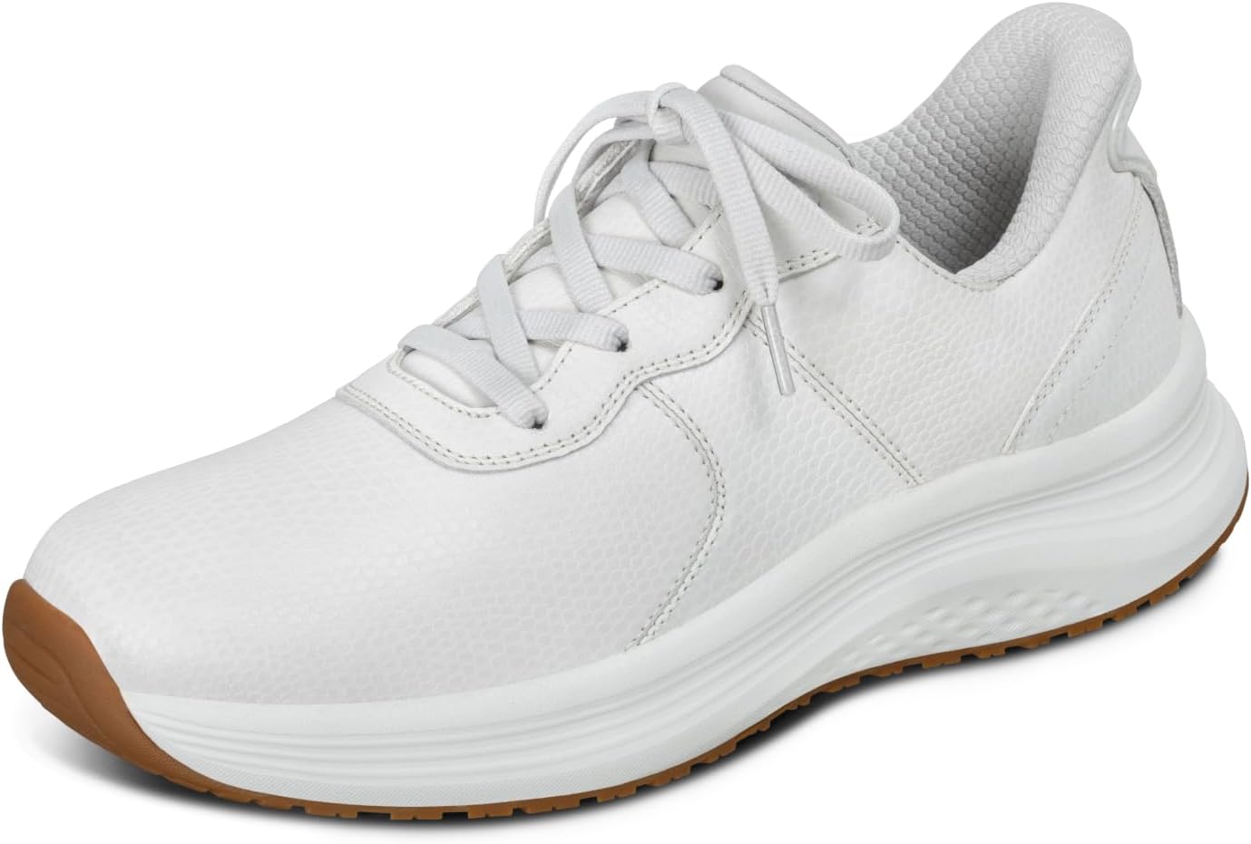 Orthofeet Women's Orthopedic Leather Stride Hands-Free Sneakers