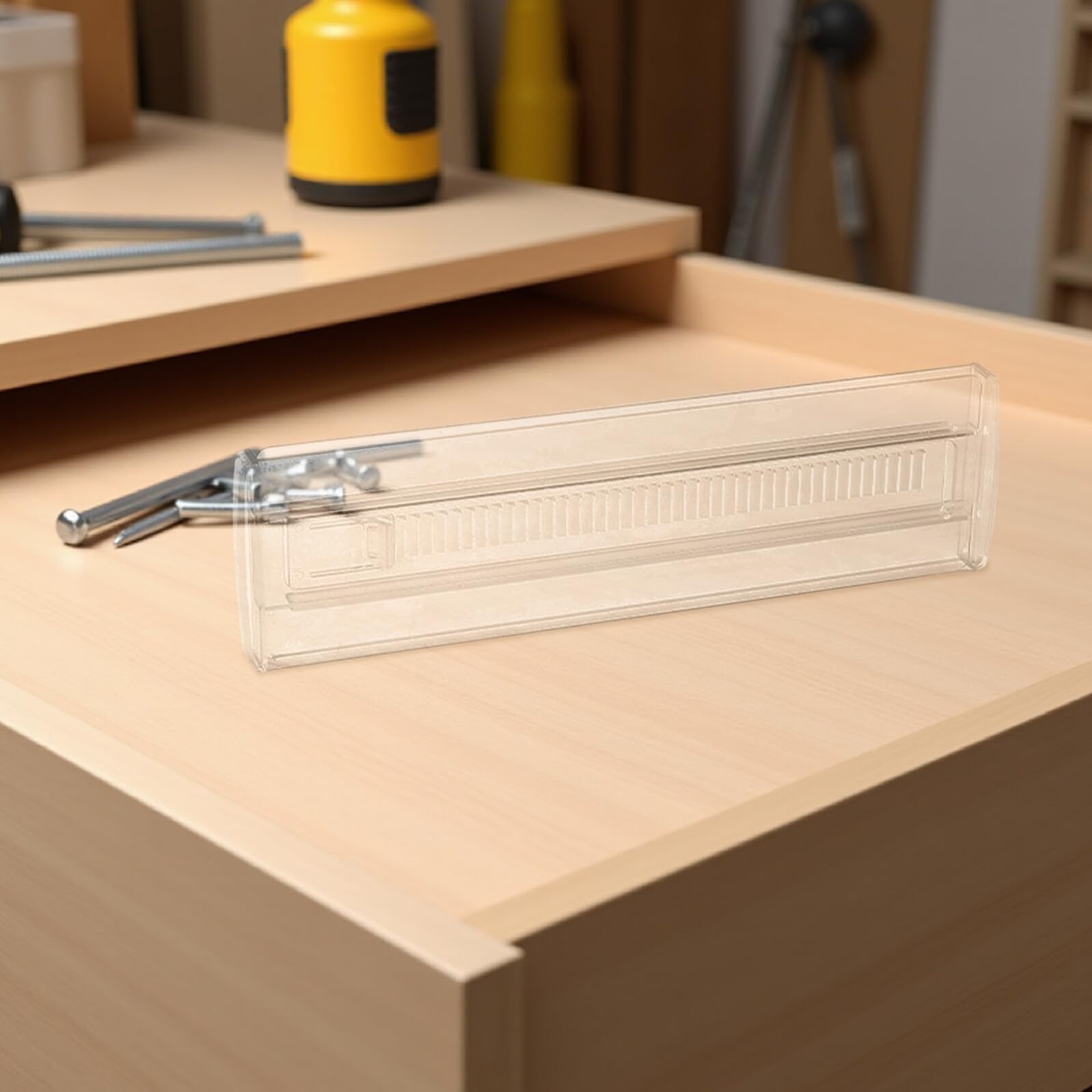 Healeved Divisori per Cassetti Espandibili Regolabili in Plastica Trasparente, Set da 4 Pezzi, Organizzatori per Cucina, Guardaroba e Armadio, Divisori per Vestiti e Utensili,
