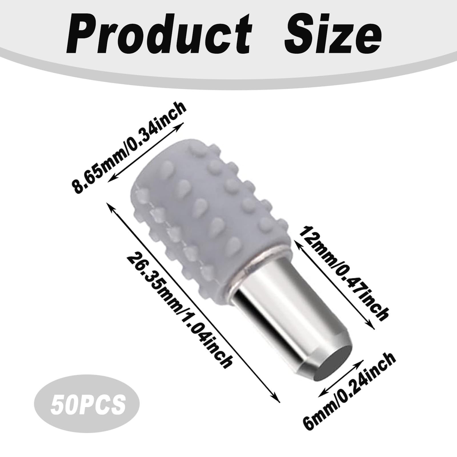 Clavijas De Soporte Para Estanterías - 50 Unidades, Medidas 5x25 Mm, Con Tapas De Goma Antideslizantes