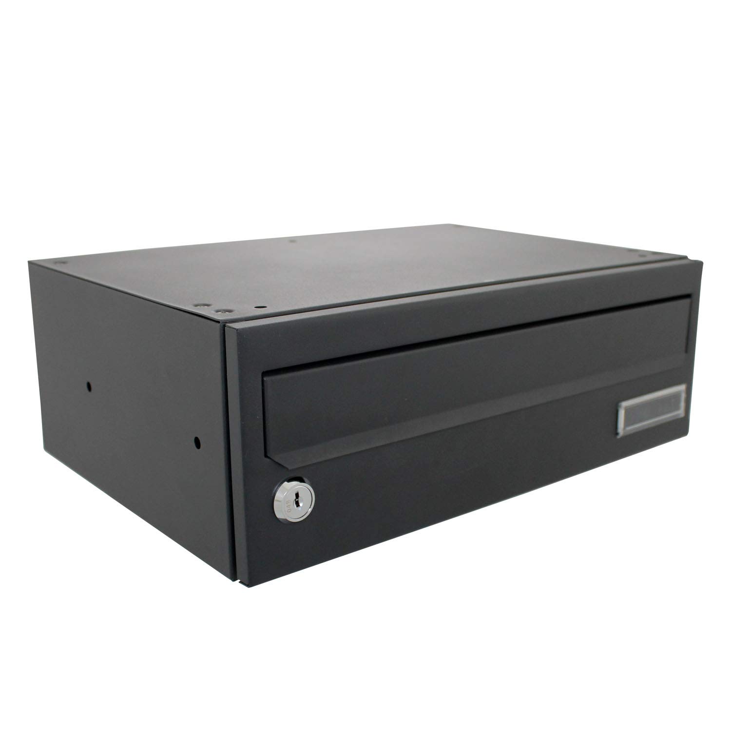 Sterling Black Wharfe Horizontal Postbox,