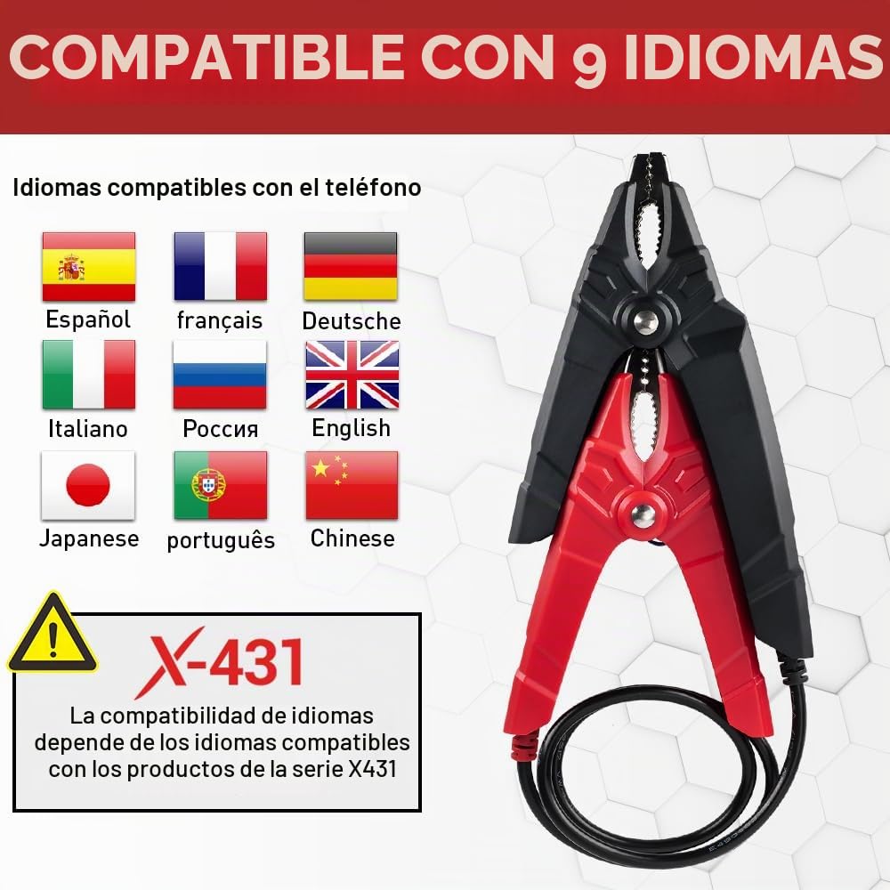 LAUNCH BST360 - Comprobador de batería de coche, 6 V, 12 V, Bluetooth, analizador de batería para Android&iP-hone&LAUNCH X431, 100-2000 CCA alternador voltímetro