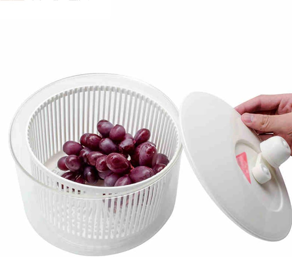 QI FANG BUSINE Manually Vegetable dehydration blue Drain plate Fruit salad dehydrator Fruit and vegetable thrower Resin gear drive Durable 7*5 inches