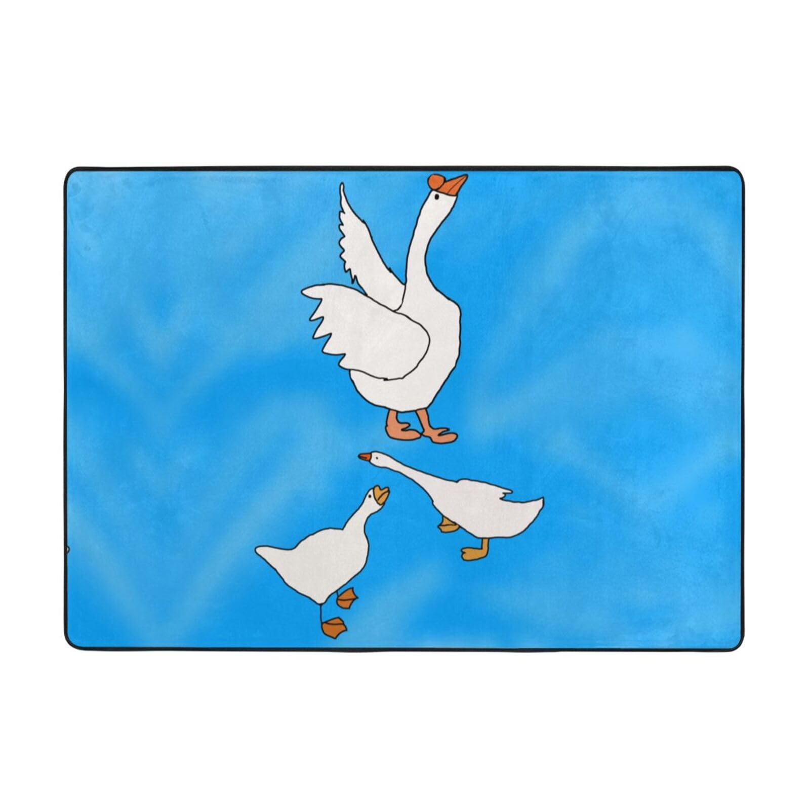 Tapis de sol en flanelle grand format White Goose House haute résistance