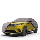 Seal Skin Covers Multi-Layer SUV Car Cover, Waterproof PEVA Outdoor Cover with UV, Snow, Rain Protection, Windproof Straps, Cotton Lining, Lock System, Universal Fit (181
