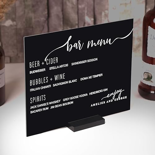 Miniatura 58 de UNIQOOO Paquete de 6 letreros acrílicos esmerilados en blanco para mesa de boda, 11 x 14 pulgadas, hoja acrílica para soporte de números de mesa