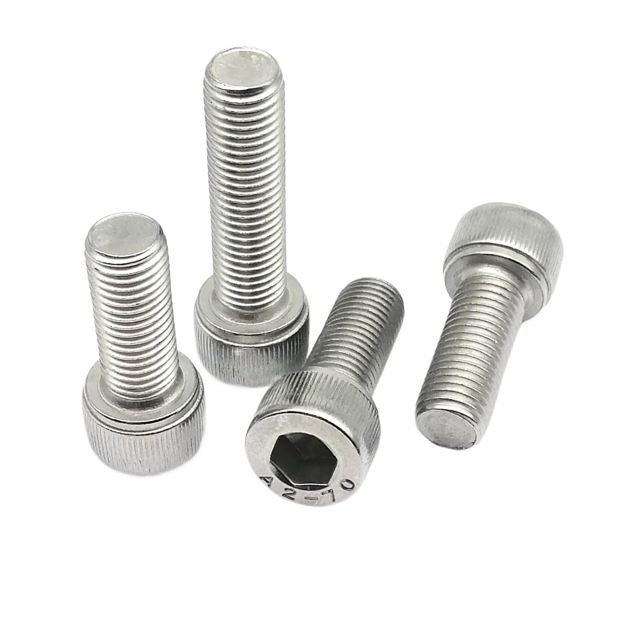 Pernos Allen Tornillo Allen Tornillo Allen 1/5/10 Uds hilo fino M3 M4 M5 M6 M8 M10 M12 304 A2 hexagonal Allen de acero inoxidable tapa hexagonal cabeza tornillo longitud 4-100mm(1pc M12 Pitch 1.25,45m