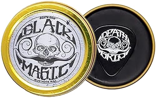 Vista 7 de THE VINTAGE GROOMING CO. Black Magic - Cera para bigote Muerte súbita Oculta el cabello gris en la barba o el bigote Lata fuerte de 1 onza