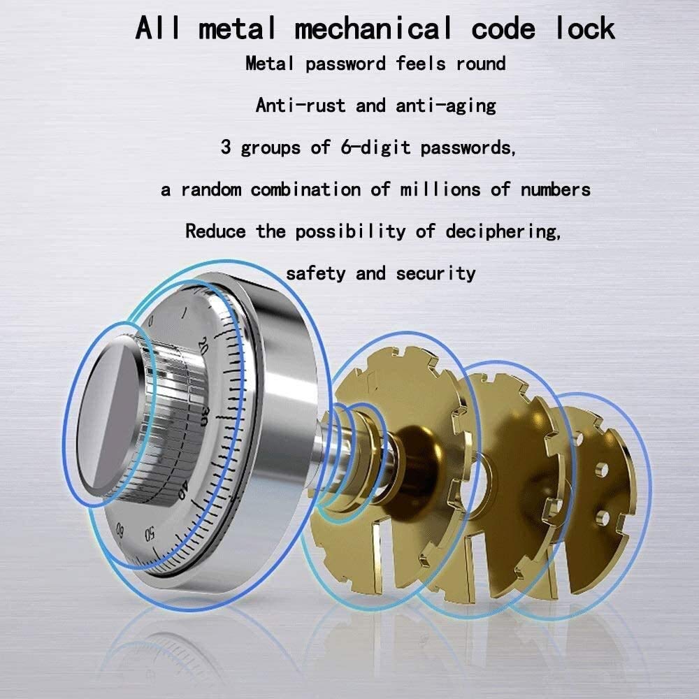RLKHXBS Safe,Home Safe, Safes Home and Lock es Mechanical Password Small Password All-Steel Invisible Key