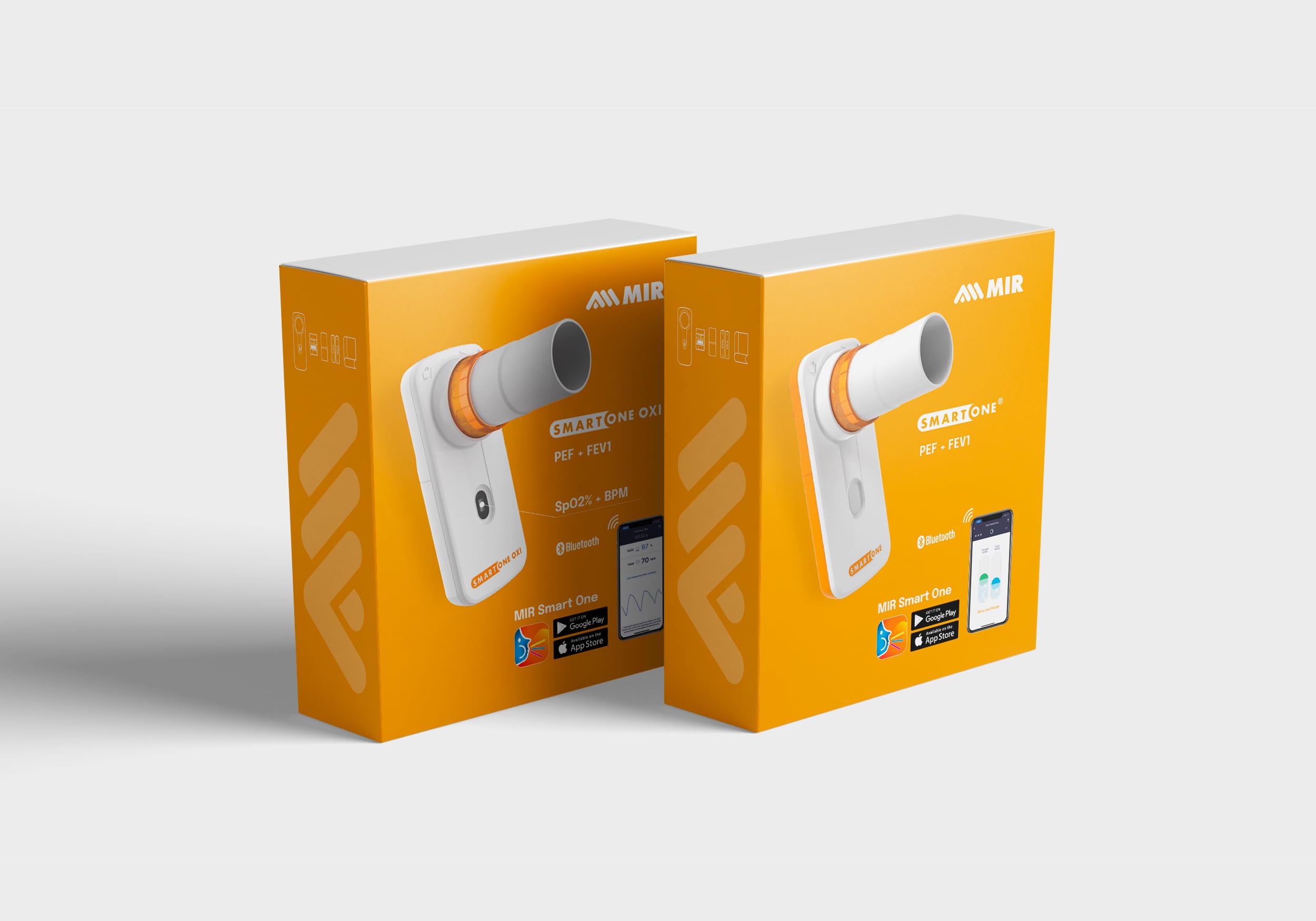 MIR SMART ONE OXI | Oxímetro y espirómetro para uso personal | SpO2, BPM, pico de flujo y FEV1