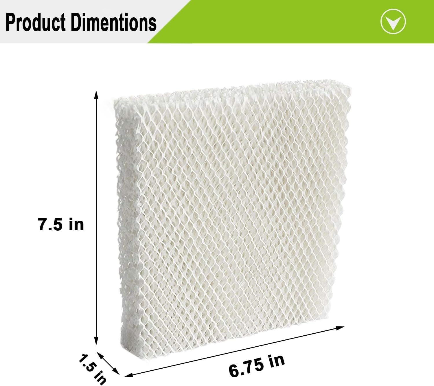 HUAWELL 12 Pack Humidifier Wicking HFT600 Filters T Compatible with Honeywell Tower Humidifier HEV615 HEV620, Compare to part HFT600T HFT600PDQ, White Blue, H6500-6633