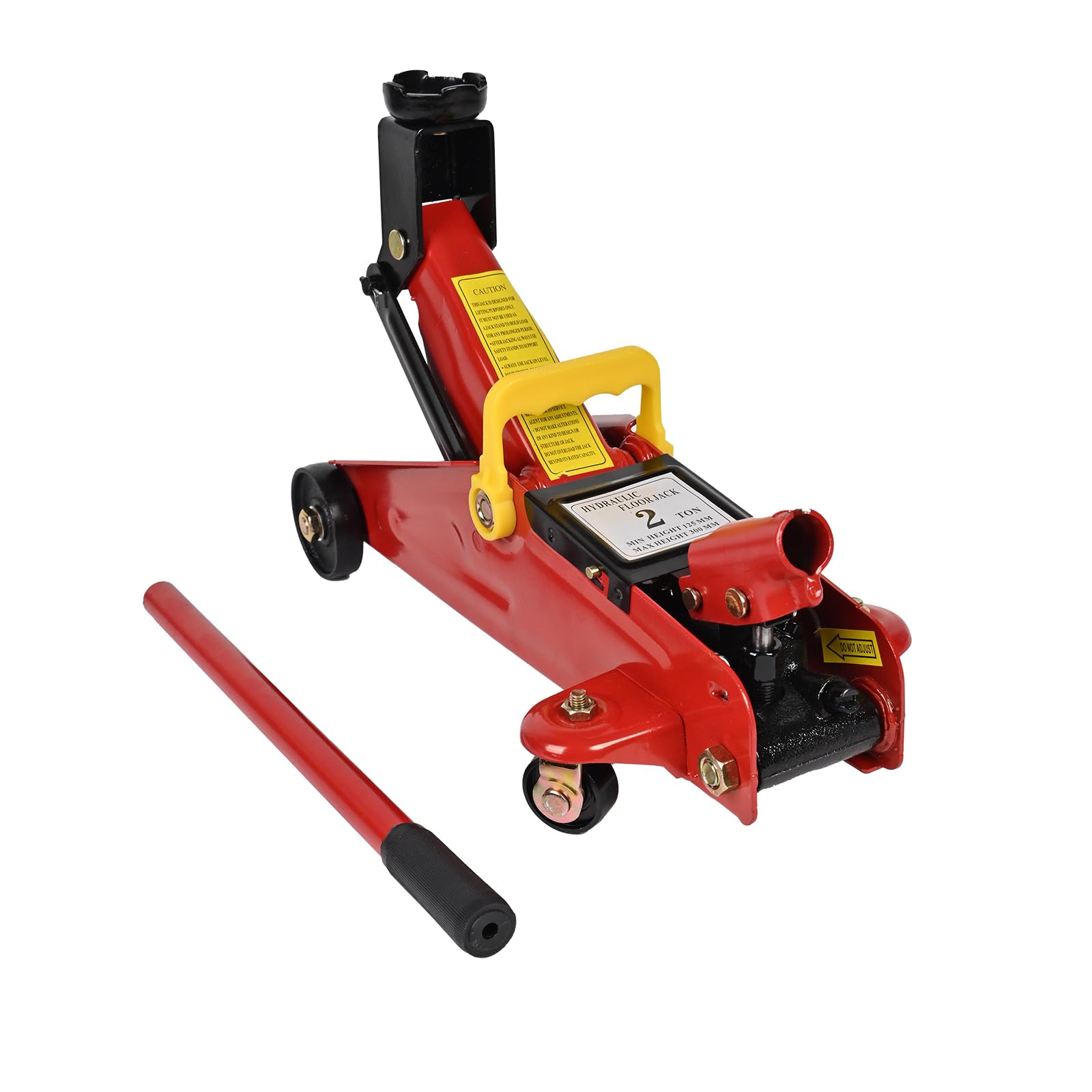 Hydrauliczny podnośnik podłogowy 2 tonowy, niskoprofilowy podnośnik serwisowy do wózka z zakresem podnoszenia 14,5–33 cm, wytrzymały stalowy podnośnik samochodowy do garażu i napraw, czerwony