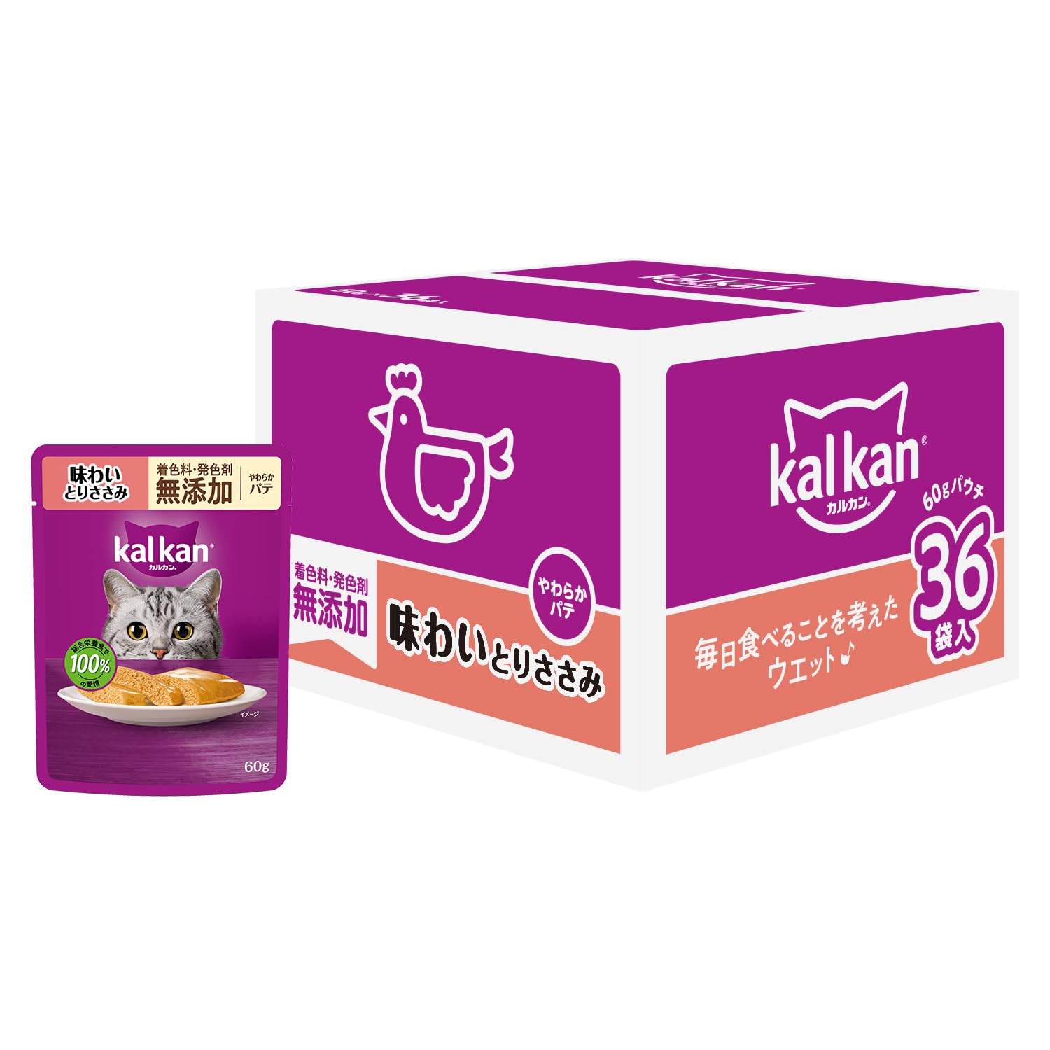 Amazon.co.jp: カルカン パウチ パテ 1歳から 60g×36袋 着色料