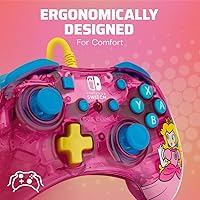 Vista 4 de PDP Gaming Rock Candy Wired Power Nintendo Switch Pro Controller, Officially Licensed Lite/OLED Compatible Gamepad, Super Mario Brothers - Bubblegum