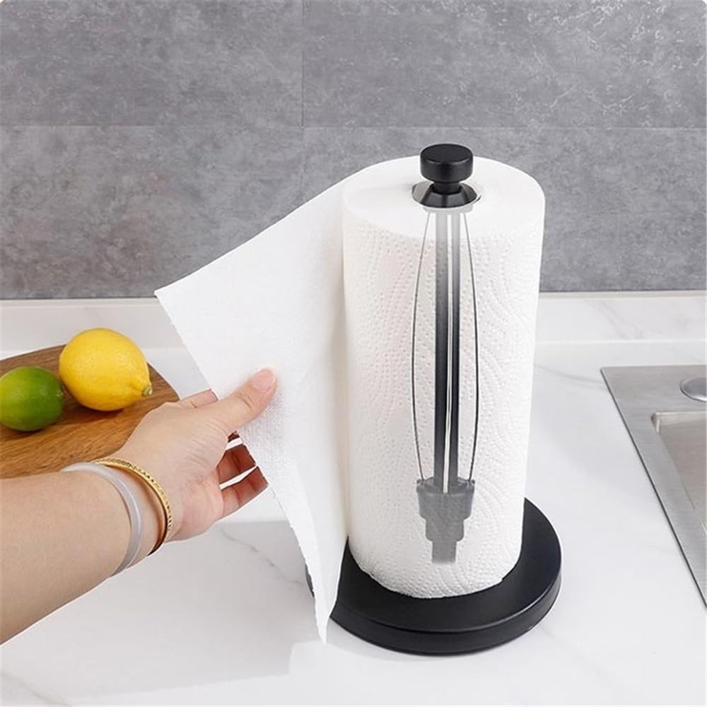 Portarotolo da Cucina Portarotolo da Cucina, portasciugamani autoportante in Acciaio Inox for Piano di Lavoro della Cucina e Tavolo da Pranzo Portarotoli Cucina(Silver)