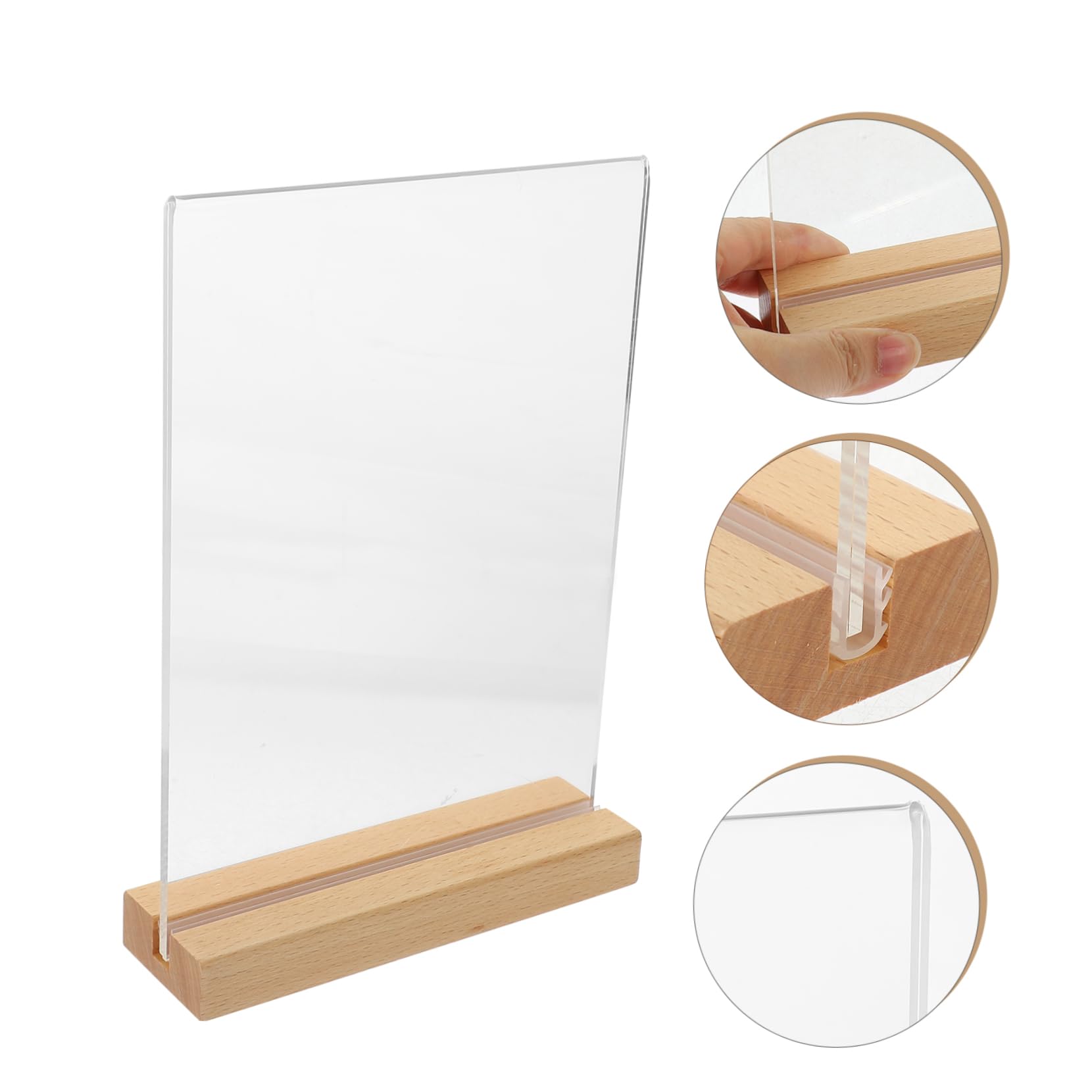 KALLORY Menu Holder for Table Poster Display Rack Photo Display Stand Record Menu Storage Rack Shelves Wedding Table Number Frames Sign Holder Stand Table Sign Holder Board Stands Acrylic
