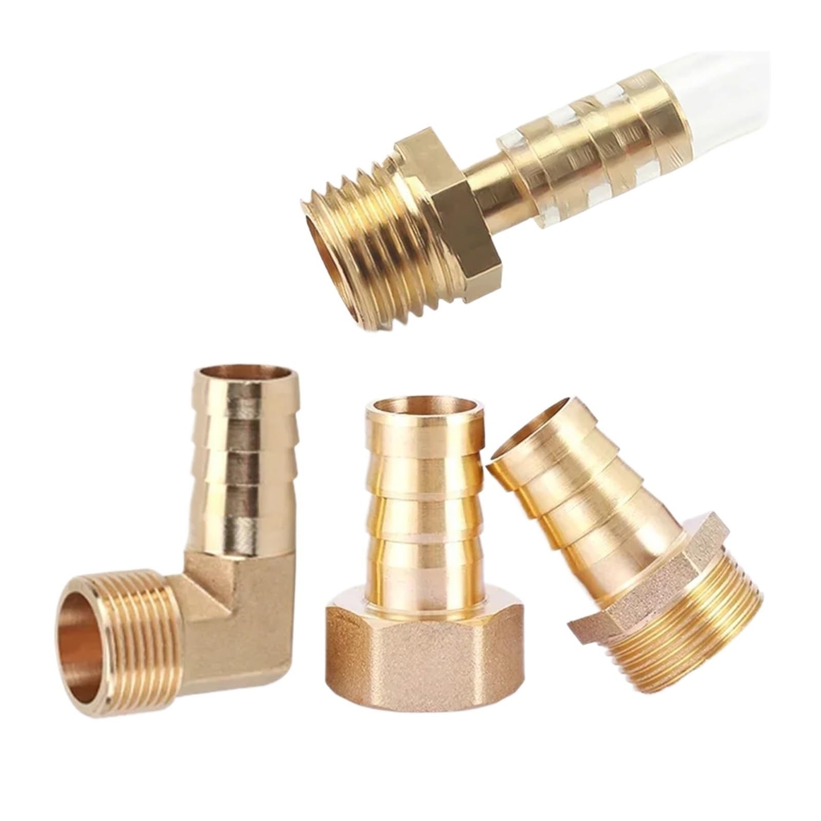 20 stücke Pagode Anschlussgewinde BSP 1/8'' 1/4'' 3/8'' 1/2'' 6 8 10 12 14 16mm Schlauch Barb Schwanz stecker Wasserrohrarmaturen(Barb 12mm-1I2,PL (20 PCS))