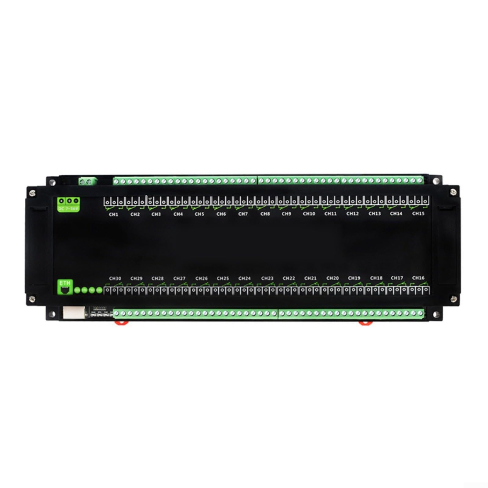 Ethernet de 30 canales para relé modbus TCP PoE DIN carril 30 canales