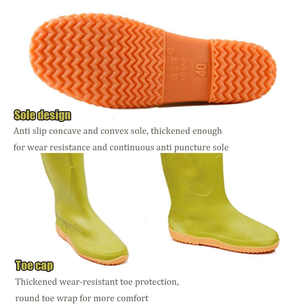 IBOWZ Waders Pesca Hip Waders PVC Impermeabile Hip Wader con Fibbia Regolabile, Stivali da Pesca Alti 80 cm