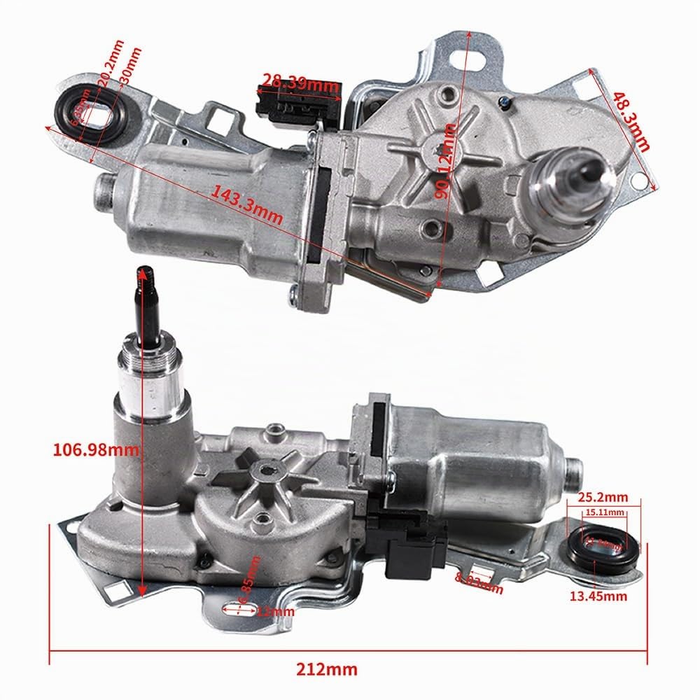 Moteur d’essuie Glace Arrière Compatible avec Peugeot 108 Citroen C1 Aygo B001099280