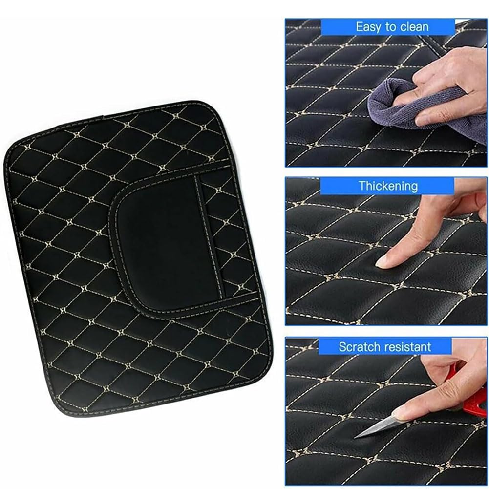 2 Uds Almohadilla Antipatadas para Coche para Toyo-ta Hatchback Allex/Aqua/Auris/Aygo/Blade, Alfombrillas para Asiento Trasero De Cuero PU CojíN De ProteccióN Antisuciedad,C