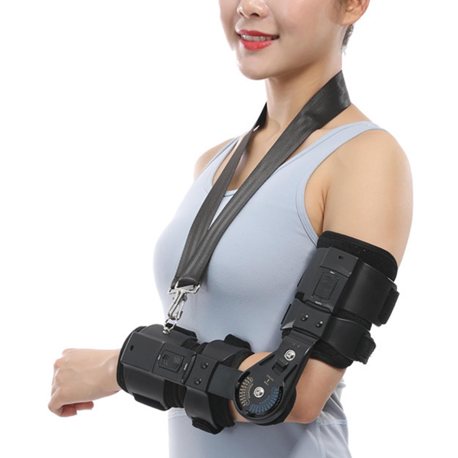 Tutore per Gomito Rom Incernierato Regolabile, Tutore Fisso per Articolazione Del Gomito per Uomo Donna, Immobilizzatore per Stecca Gomito per Recupero da Lesioni Chirurgiche, Stecca,left